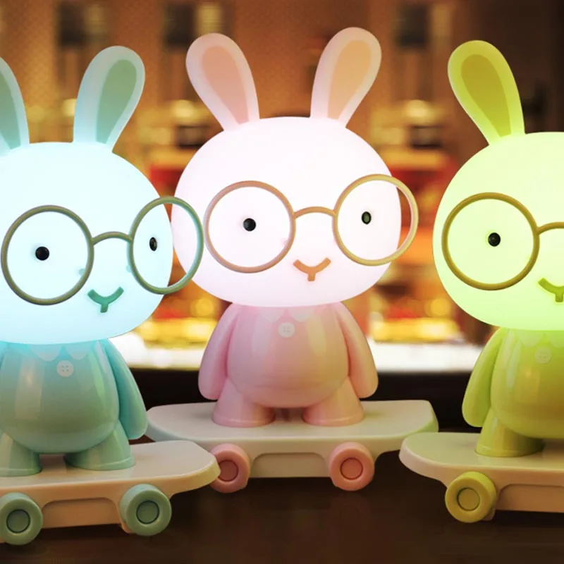 US / EU Plug Desk Night Lights Baby Room Skateboard Doctor Glasses Rabbit Cartoon Bulb Kids Bed Lamp Sleeping Night Table Lamp
US / EU Plug Desk Night Lights Baby Room Skateboard Doctor Glasses Rabbit Cartoon Bulb Kids Bed Lamp Sleeping Night Table Lamp