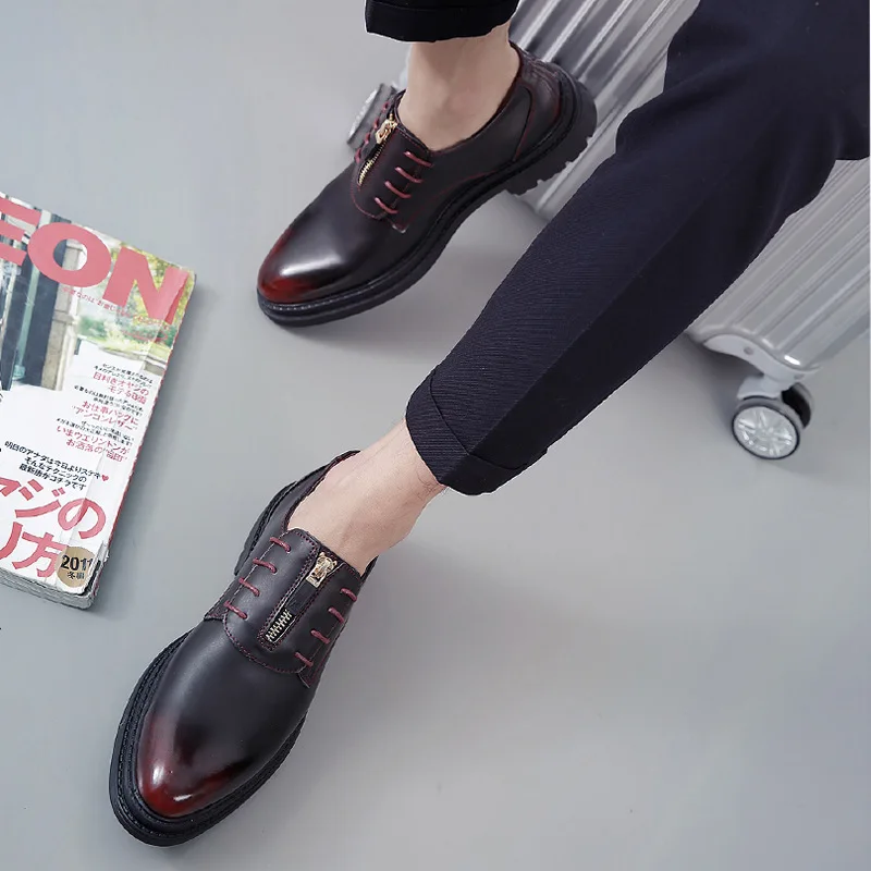 2018 Men New Shoes for Men Flat Shoes luxury Brand Leather Casual Driving Shoes Retro British style Lace Up Business Shoes
2018 Men New Shoes for Men Flat Shoes luxury Brand Leather Casual Driving Shoes Retro British style Lace Up Business Shoes