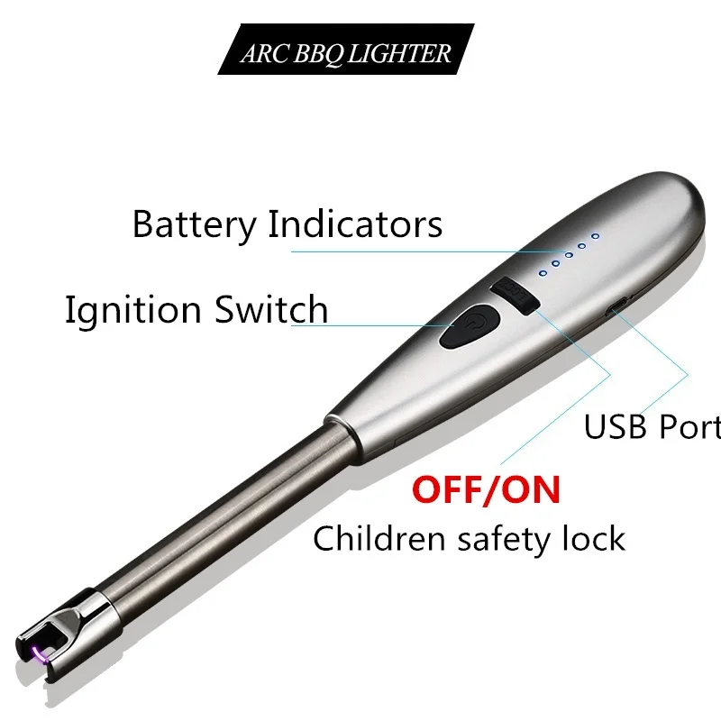 Новинка ветрозащитная плазменная Электронная зажигалка с USB зарядкой для кухни