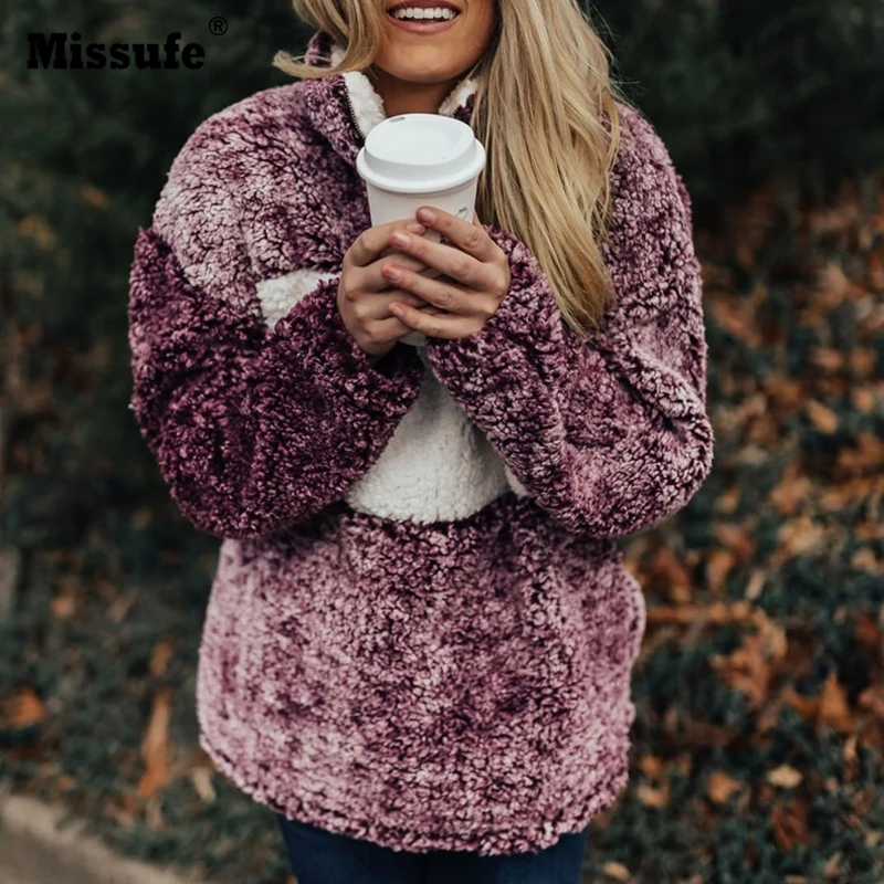 Missufe Autumn Winter Hoodies Sweatshirts For Women Zipper Warm Plush Faxu Fur Caual Hoodie Female Pullovers Jumpers Patchwork
Missufe Autumn Winter Hoodies Sweatshirts For Women Zipper Warm Plush Faxu Fur Caual Hoodie Female Pullovers Jumpers Patchwork