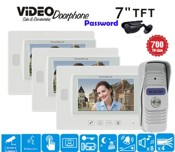 ZHUDELE Home Security Intercom 7"Display Wired Video Door Phone Touch button Doorbell Intercom Night Vision 700TVL HD Camer 1V3
ZHUDELE Home Security Intercom 7"Display Wired Video Door Phone Touch button Doorbell Intercom Night Vision 700TVL HD Camer 1V3