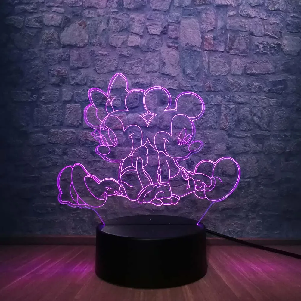 3D Lamp Cartoon Mickey Mouse Minnie Friends LED Night Light 7 Color Change USB Base Switch Christmas Decorative Kid Toys Gift
3D Lamp Cartoon Mickey Mouse Minnie Friends LED Night Light 7 Color Change USB Base Switch Christmas Decorative Kid Toys Gift
