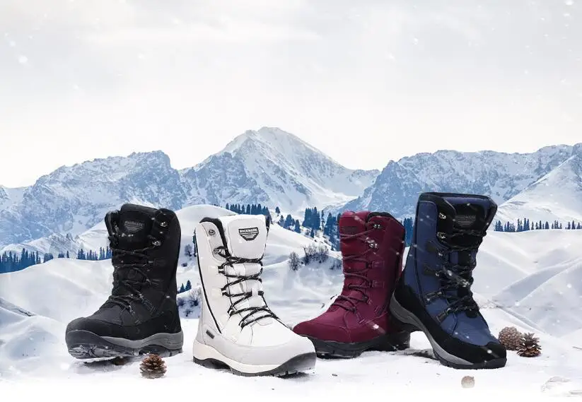 Snow boots, women's new winter, flannel, outdoor ski shoes, waterproof, skid proof, warm cotton boots.
Snow boots, women's new winter, flannel, outdoor ski shoes, waterproof, skid proof, warm cotton boots.