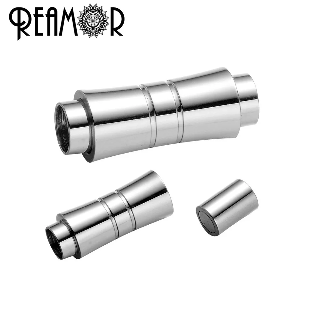 REAMOR 5pcs 316l Stainless Steel Magnetic Clasp Connectors For 6mm Round Leather Bracelet Buckle DIY Jewelry Making Components
REAMOR 5pcs 316l Stainless Steel Magnetic Clasp Connectors For 6mm Round Leather Bracelet Buckle DIY Jewelry Making Components