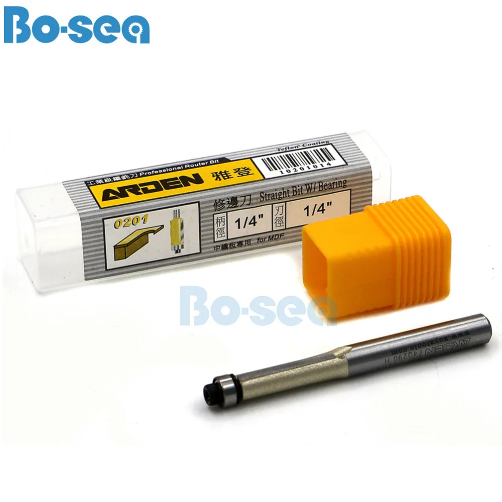 Flush Trim Router Bit Straight Bit with bearing 1/4"*1/4Tungsten Carbide 2 Flutes Professional Router bit-YD
Flush Trim Router Bit Straight Bit with bearing 1/4"*1/4Tungsten Carbide 2 Flutes Professional Router bit-YD