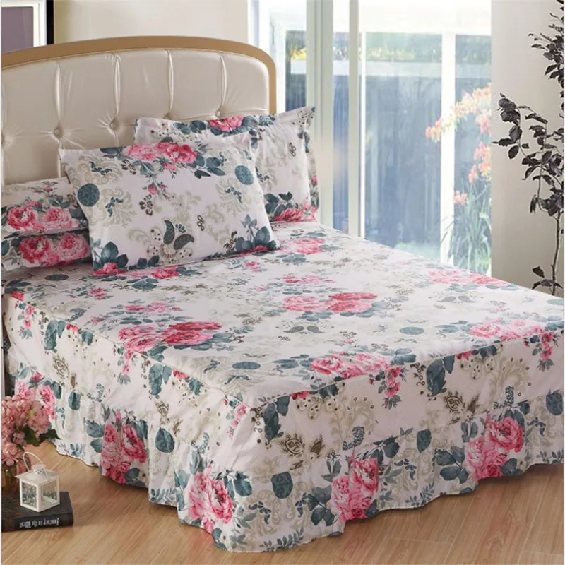 Rural style flower bed skirt 100% Cotton Bed Skirt Thicken Bed Cover Sheets Bedspread size 120*200/150*200/180*200/200*220cm
Rural style flower bed skirt 100% Cotton Bed Skirt Thicken Bed Cover Sheets Bedspread size 120*200/150*200/180*200/200*220cm