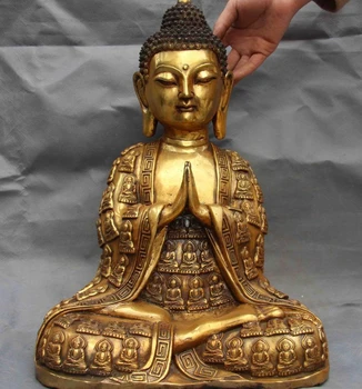 16 Buddhism Temple Copper Bronze Gild Sakyamuni Amitabha Rulai Buddha God Statue
16 Buddhism Temple Copper Bronze Gild Sakyamuni Amitabha Rulai Buddha God Statue