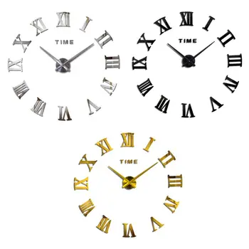 3D Wall Clock DIY Roman Numeral Metallic Mirror Stick-On Clock Modern Timing Decor For Home Kitchen Living Room Bedroom
3D Wall Clock DIY Roman Numeral Metallic Mirror Stick-On Clock Modern Timing Decor For Home Kitchen Living Room Bedroom