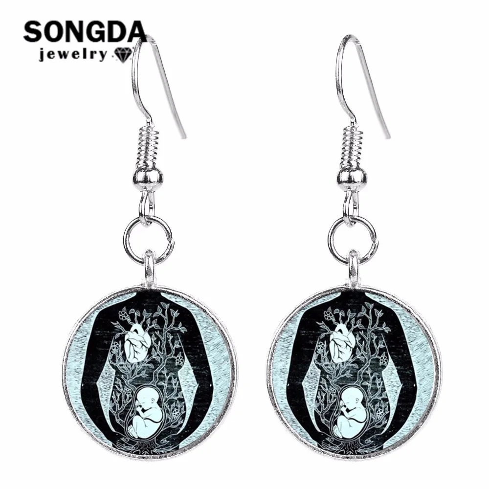 SONGDA Fetus Leonardo Drawing Drop Earrings Pregnant Mom Tree of Life Pattern Glass Earrings Fashion Jewelry Birthing Art Gifts
SONGDA Fetus Leonardo Drawing Drop Earrings Pregnant Mom Tree of Life Pattern Glass Earrings Fashion Jewelry Birthing Art Gifts