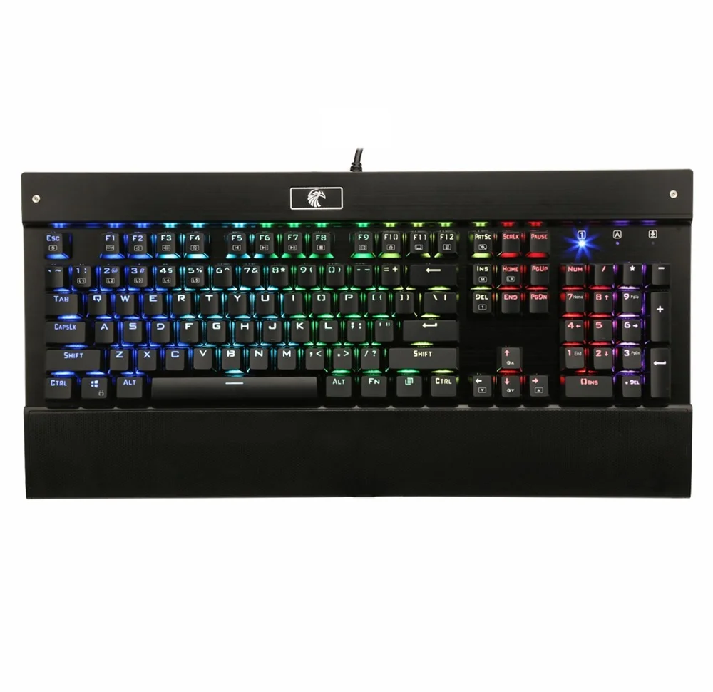 Фото Игровая механическая клавиатура Eagle Z77 RGB игровая с синими переключателями и