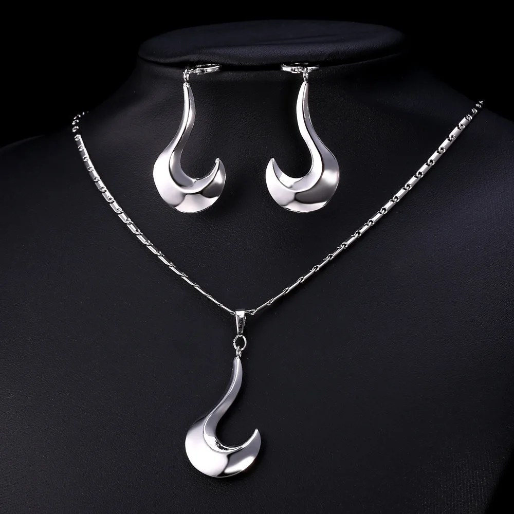 U7 Африки Дубай Позолоченные Ожерелье Серьги Для Женщин Ювелирные Комплекты