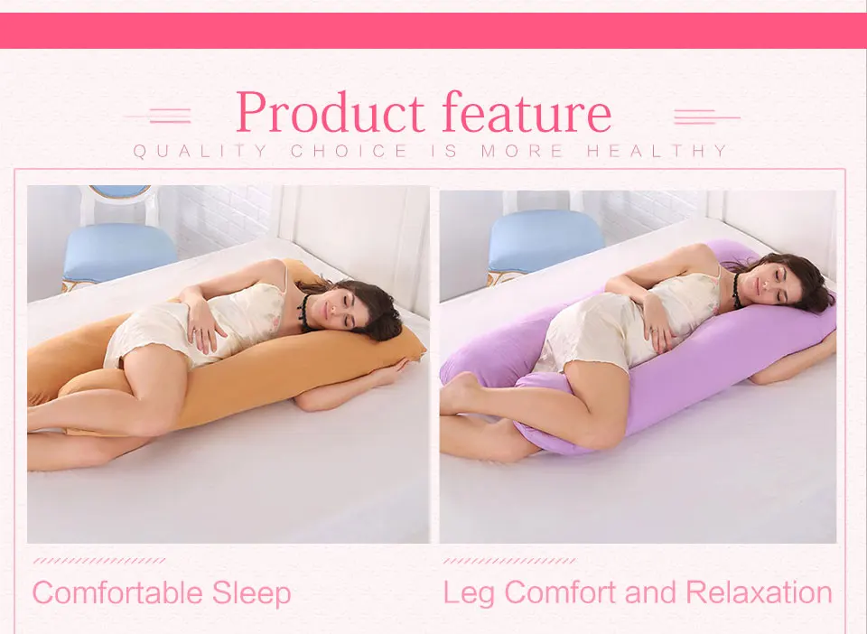 Sleeping Support Pillow For Pregnant Women Body 100% Cotton Pillowcase U Shape Maternity Pillows Pregnancy Side Sleepers Bedding (4)