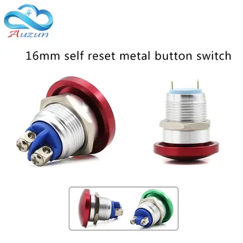 16 mm metal mushroom head start self-reset button switch often open red green welding foot screw foot current 3A
16 mm metal mushroom head start self-reset button switch often open red green welding foot screw foot current 3A