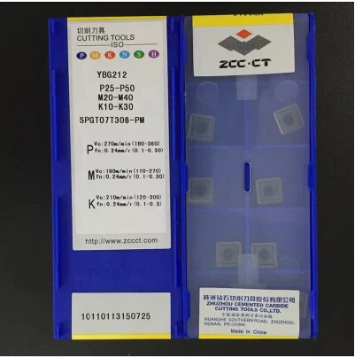ZCC Original SPGT07T308-PM YBG212 SPGT 07T308 Carbide Inserts Lathe Tools CNC Cutter for U Drilling
ZCC Original SPGT07T308-PM YBG212 SPGT 07T308 Carbide Inserts Lathe Tools CNC Cutter for U Drilling