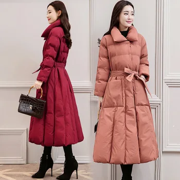 Down Women Long Winter Parkas New Fashion Slim Over The Knee Thick A-Line Solid Color Padded Warm Femme Winter Coat MZ3163
Down Women Long Winter Parkas New Fashion Slim Over The Knee Thick A-Line Solid Color Padded Warm Femme Winter Coat MZ3163