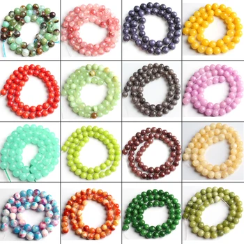 Natural Stone Jades Chalcedony Beads Colorful Round Loose Spacer Beads For Jewelry Making DIY Bracelets 15''Strand 6/8/10mm
Natural Stone Jades Chalcedony Beads Colorful Round Loose Spacer Beads For Jewelry Making DIY Bracelets 15''Strand 6/8/10mm