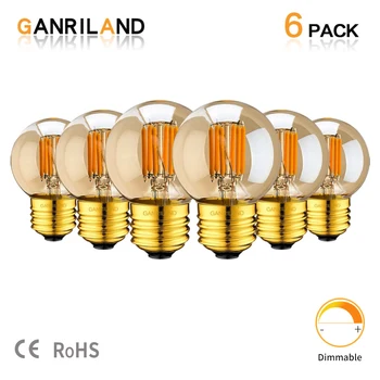 GANRILAND G40 E27 Led 220V Dimmable Bulb Bombilla Led Fimament Gold Globe Lamp 3W 2200K E26 110V Edison String Lights for House
GANRILAND G40 E27 Led 220V Dimmable Bulb Bombilla Led Fimament Gold Globe Lamp 3W 2200K E26 110V Edison String Lights for House