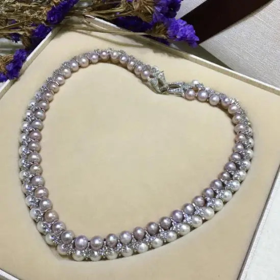 100% Genuine freshwater pearl necklace double natural pearl clavicle chain 17INCH
100% Genuine freshwater pearl necklace double natural pearl clavicle chain 17INCH