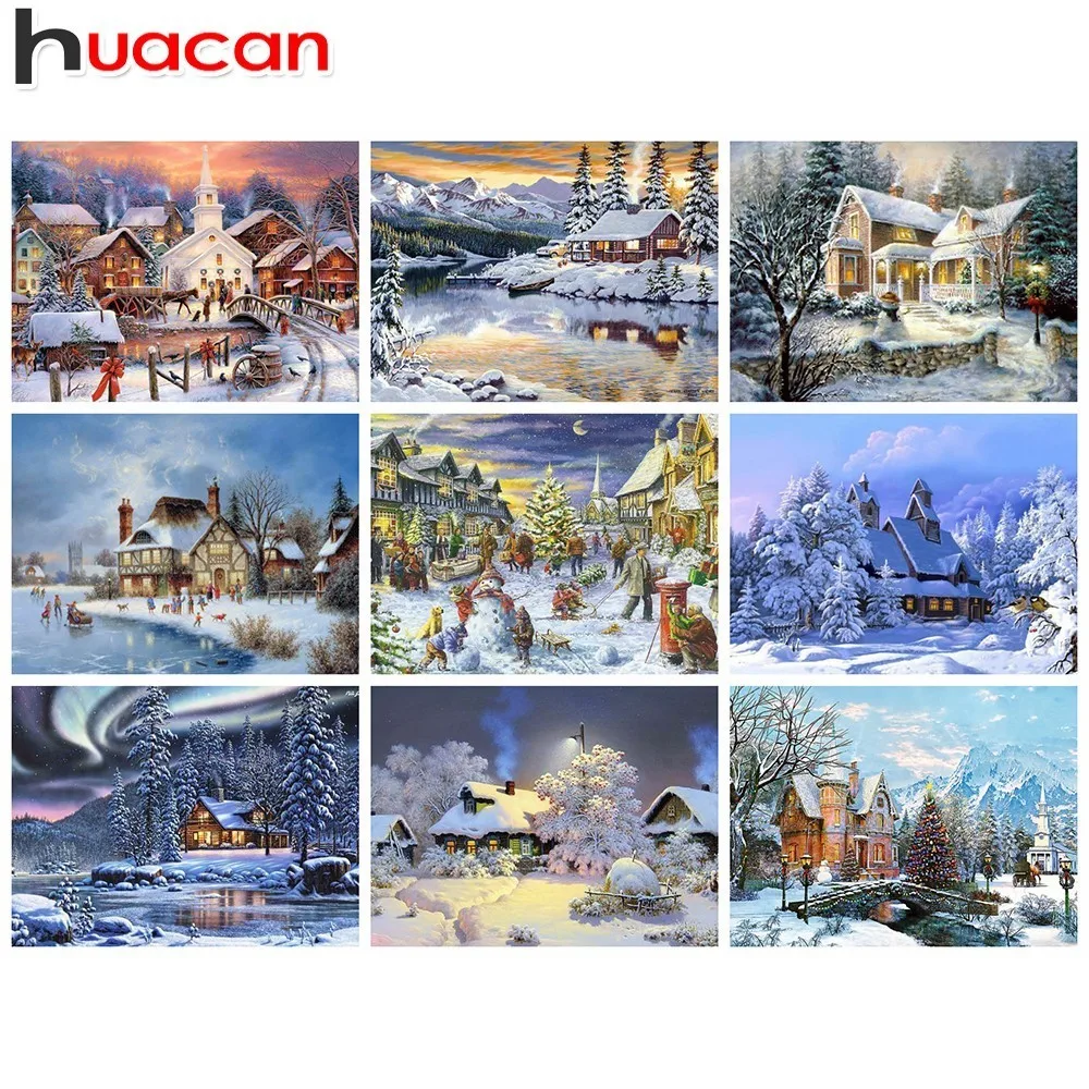 HUACAN DIY Diamond Painting Christmas Full Drill Square Diamond Embroidery Landscape Picture Of Rhinestone Diamond Mosaic Winter
HUACAN DIY Diamond Painting Christmas Full Drill Square Diamond Embroidery Landscape Picture Of Rhinestone Diamond Mosaic Winter