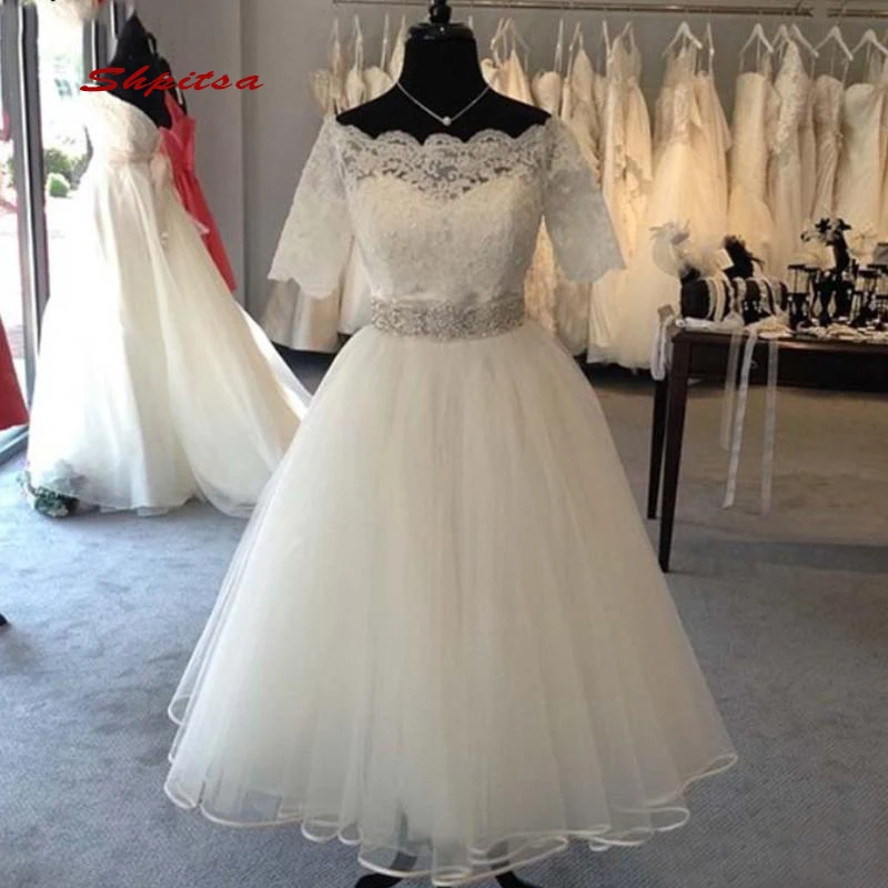 Lace Wedding Dresses Knee Length A Line Tulle Plus Size Beaded Bride Bridal Weding Weeding Dresses Wedding Gowns 2019
Lace Wedding Dresses Knee Length A Line Tulle Plus Size Beaded Bride Bridal Weding Weeding Dresses Wedding Gowns 2019