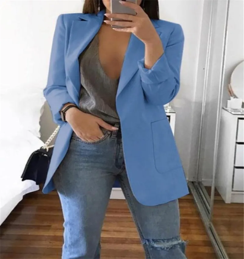 European and American Women's Fashion and Leisure Suit Jacket Spring and Autumn Hot-selling Mid-long Lapel Slim Cardigan Tempera
European and American Women's Fashion and Leisure Suit Jacket Spring and Autumn Hot-selling Mid-long Lapel Slim Cardigan Tempera