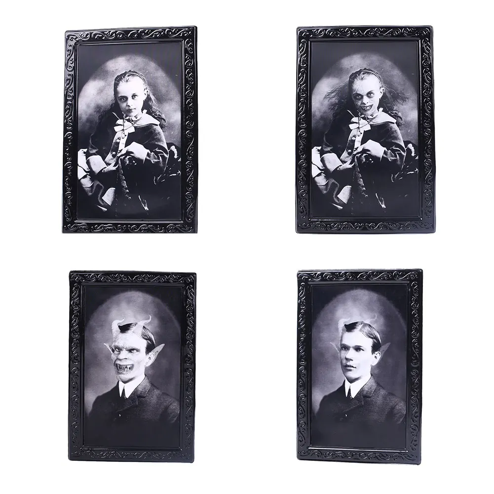 38*25 cm PVC 6 Style Variable 3D Ghost Picture Black Frame Halloween Party Decorating Gothic Celebration Party Item Horror Craft
38*25 cm PVC 6 Style Variable 3D Ghost Picture Black Frame Halloween Party Decorating Gothic Celebration Party Item Horror Craft