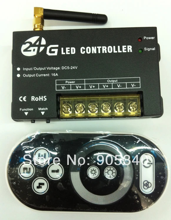 NEW DC5V~24V 16A 2.4G Wireless RF 4G Dimmer for LED Lighting,LED STRIP,led dimmer ,with remote control CE, RoHS
NEW DC5V~24V 16A 2.4G Wireless RF 4G Dimmer for LED Lighting,LED STRIP,led dimmer ,with remote control CE, RoHS
