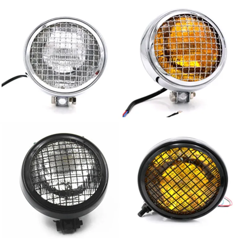 Motorcycle Grill Retro Vintage Clear Head Light Lamp Universal Old School ATV Cafe Racer Bobber Touring Dirt Bike Street Bike
Motorcycle Grill Retro Vintage Clear Head Light Lamp Universal Old School ATV Cafe Racer Bobber Touring Dirt Bike Street Bike