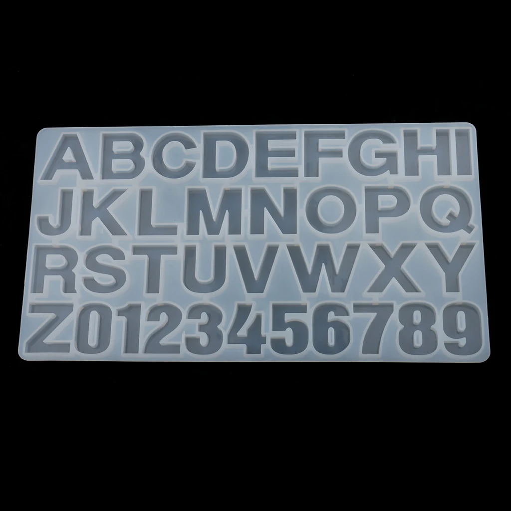 Alphabet Number Shape Silicone DIY Molds Tray for Resin pendant earring necklace making Jewelry Making Craft Tool