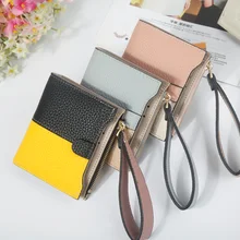 New women's wallet short trend Korean version of the two-color lychee stitching zipper handbag
New women's wallet short trend Korean version of the two-color lychee stitching zipper handbag