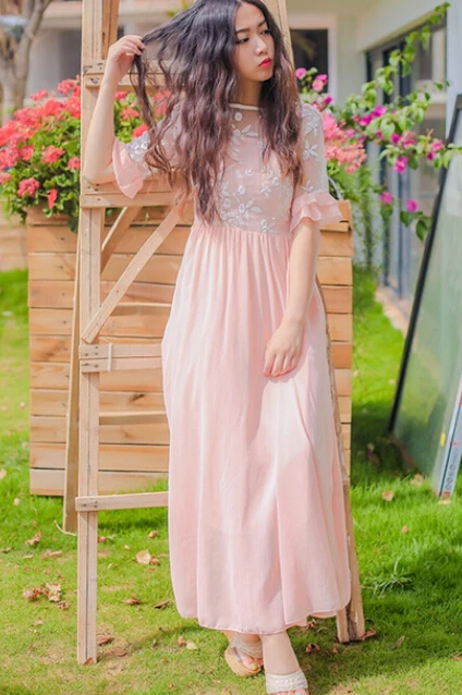 Free Shipping High Quality 20156 Autumn New Arrival Hot Sale Ou Gensha Embroidery Half Sleeve Woman Chiffon Long Dress Pink
Free Shipping High Quality 20156 Autumn New Arrival Hot Sale Ou Gensha Embroidery Half Sleeve Woman Chiffon Long Dress Pink