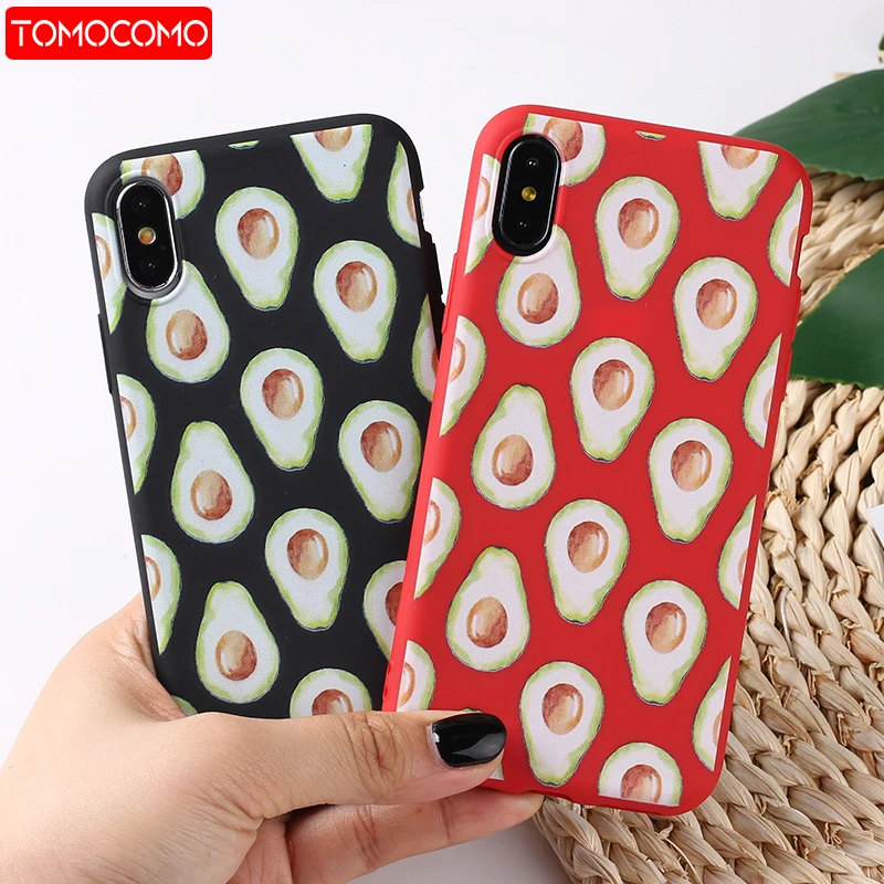 Милый мягкий силиконовый матовый чехол из ТПУ с изображением авокадо для iPhone 12 11