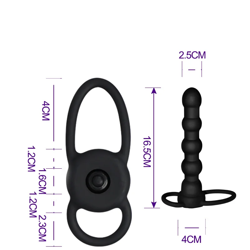Penis vibrating Anal Plug Fantasy 5.1 Inch Double Prober Penetration Silicone Anal Sex strap-on Dildos for Women Adult Sex Toy 8