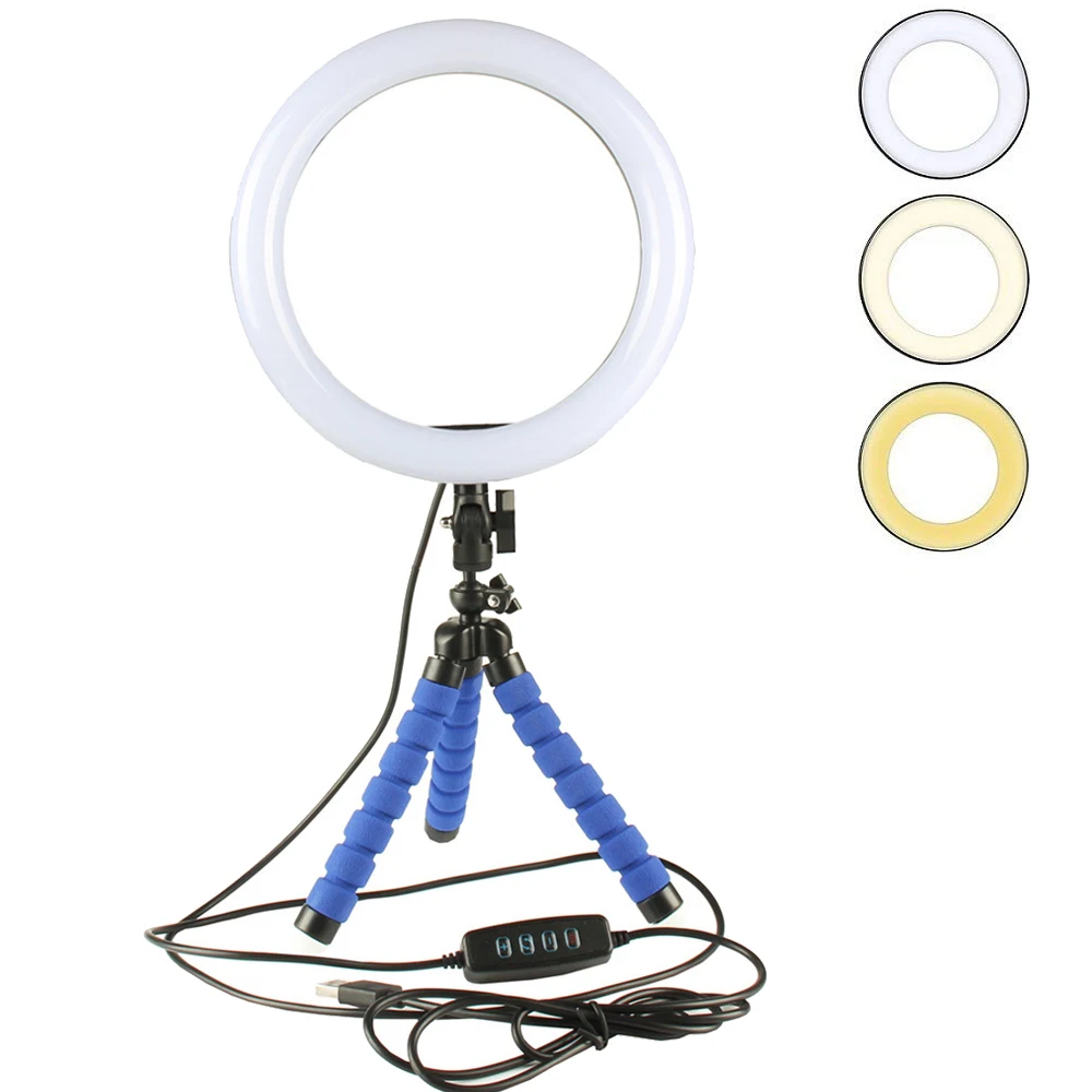 16/26cm Makeup Photography LED Selfie Ring Light Video Photo Lamp with Table Octopus Tripod For iPhone Xiaomi Huawei Samsung
16/26cm Makeup Photography LED Selfie Ring Light Video Photo Lamp with Table Octopus Tripod For iPhone Xiaomi Huawei Samsung