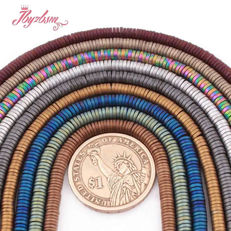 1x4mm Frost Heishi Rondelle Hematite Natural Stone Spacer Loose Beads For DIY Necklace Bracelet Jewelry Making 15" Free Shipping
1x4mm Frost Heishi Rondelle Hematite Natural Stone Spacer Loose Beads For DIY Necklace Bracelet Jewelry Making 15" Free Shipping