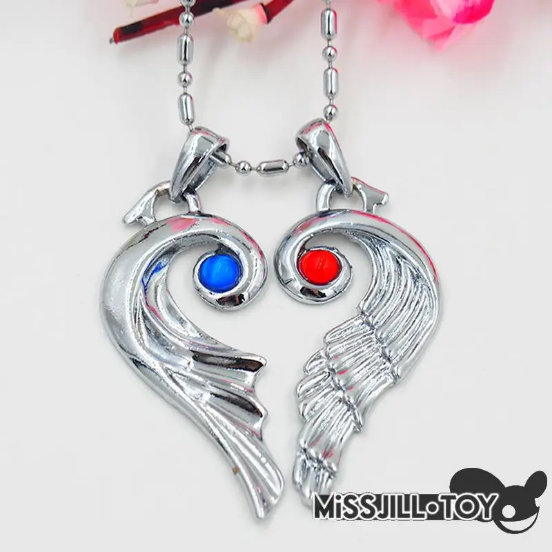 2pcs/set Cartoon Sora no otoshimono Ikaros metal pendant cospaly wing necklace lovers chain
2pcs/set Cartoon Sora no otoshimono Ikaros metal pendant cospaly wing necklace lovers chain