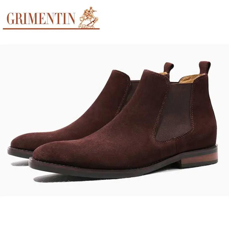 GRIMENTIN fashion mens ankle boots chelsea boots genuine cow suede leather brown business office men casual shoes
GRIMENTIN fashion mens ankle boots chelsea boots genuine cow suede leather brown business office men casual shoes