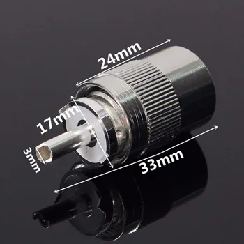 10x Silver Straight Connector UHF Male PL259 Plug Solder RG58 RG142 LMR195 RG400 Cable Nickel-plated Adapter for Radio Accessory
10x Silver Straight Connector UHF Male PL259 Plug Solder RG58 RG142 LMR195 RG400 Cable Nickel-plated Adapter for Radio Accessory