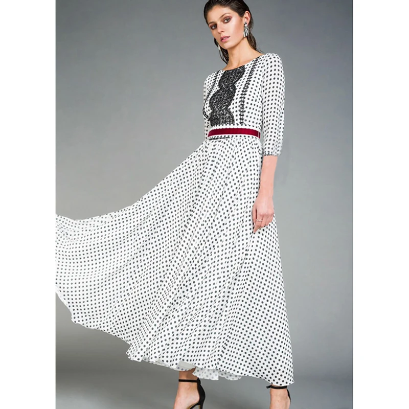 HIGH QUALITY New Fashion 2019 Designer Runway Dress Women's Gauze Embroidery Patchwork Pleated Long Dress
HIGH QUALITY New Fashion 2019 Designer Runway Dress Women's Gauze Embroidery Patchwork Pleated Long Dress