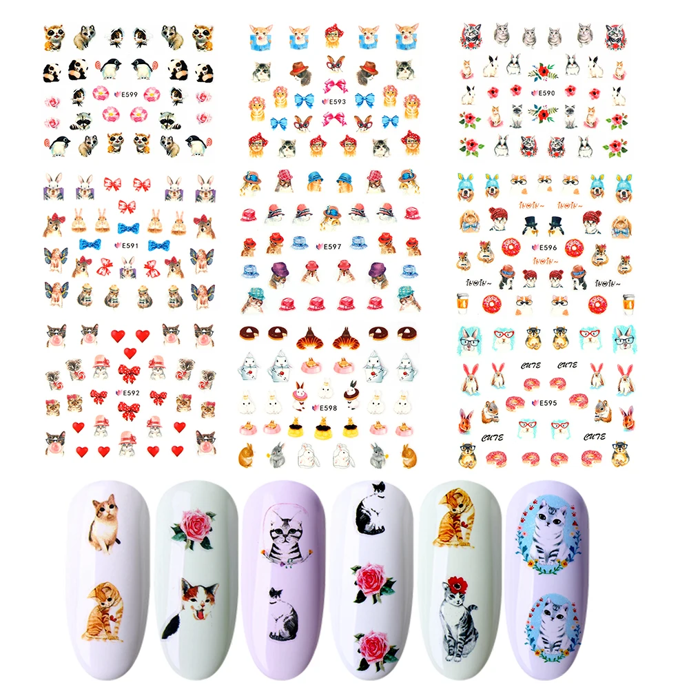 11Pcs/Set 3D Cute Animal Sticker Nail Art Tips Rabbit Cat Cute Nail Art Stickers DIY Decals Nail Decoration Manicure Accessories
11Pcs/Set 3D Cute Animal Sticker Nail Art Tips Rabbit Cat Cute Nail Art Stickers DIY Decals Nail Decoration Manicure Accessories