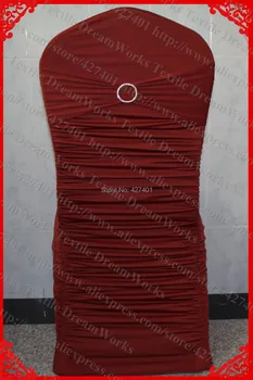 NO.10 Burgundy Ruffled Lycra/Spandex Chair Covers With Lycra Band And One Row Diamond Buckle&Pin For Wedding Banquet Decoration
NO.10 Burgundy Ruffled Lycra/Spandex Chair Covers With Lycra Band And One Row Diamond Buckle&Pin For Wedding Banquet Decoration