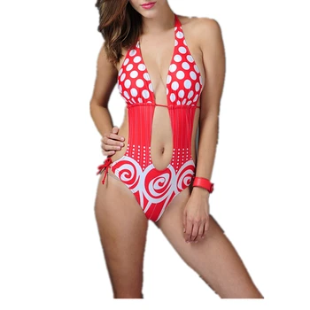 Best quality fashion design women dot hollow out one piece swimwear 
Best quality fashion design women dot hollow out one piece swimwear