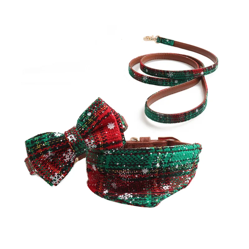 Pets Christmas Dog Collars Leashes Set Snowflake Bowknot Necklace Leather Bulldog Small Medium Dogs Collar Scarf Bibs
Pets Christmas Dog Collars Leashes Set Snowflake Bowknot Necklace Leather Bulldog Small Medium Dogs Collar Scarf Bibs