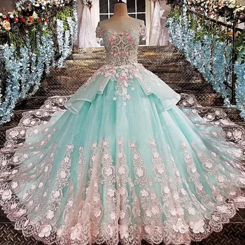 QUEEN BRIDAL Luxury Evening Dresses Ball Gown Appliques 3D Flowers Long Formal Evening Gowns Prom Dress 2020 Robe De Soiree BY14
QUEEN BRIDAL Luxury Evening Dresses Ball Gown Appliques 3D Flowers Long Formal Evening Gowns Prom Dress 2020 Robe De Soiree BY14