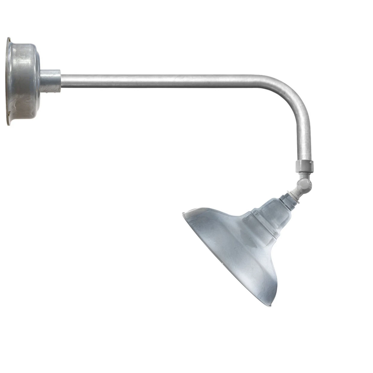8 Dahlia LED Sign Light with Traditional Arm in Galvanized Silver