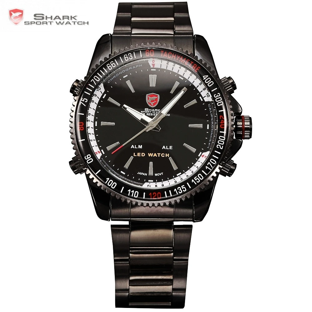 Mako SHARK Sport Watch Brand Black Dual Time Date Alarm Masculino Steel Band Men Outdoor Digital LED Quartz Sports Watches/SH001
Mako SHARK Sport Watch Brand Black Dual Time Date Alarm Masculino Steel Band Men Outdoor Digital LED Quartz Sports Watches/SH001