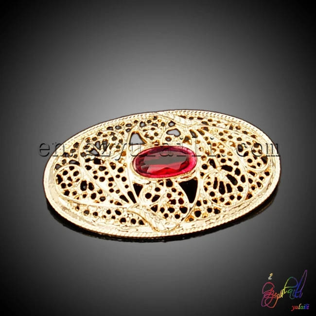 Yulaili Simple Design Fashion Gift Red Zircon Decoration Golden Elliptical Brooch
Yulaili Simple Design Fashion Gift Red Zircon Decoration Golden Elliptical Brooch