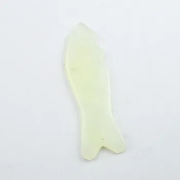 HIMABM 100% Natural light green jade fish shape guasha board massage tool facial treatment scraping tool for body health care
HIMABM 100% Natural light green jade fish shape guasha board massage tool facial treatment scraping tool for body health care