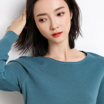 2019 Cashmere wool Sweater Women solid color Pullover o-neck sweaters female Long sleeve Knitted jumpers Crimped tops
2019 Cashmere wool Sweater Women solid color Pullover o-neck sweaters female Long sleeve Knitted jumpers Crimped tops