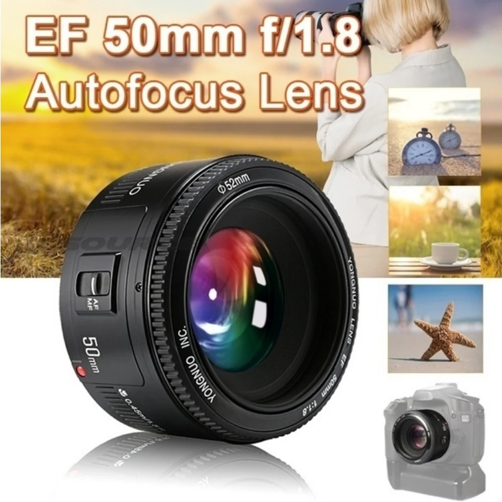 Original YONGNUO YN50mm F1.8 II Large Aperture Auto Focus Lens for Canon Bokeh Effect Camera Lens for Canon EOS 70D 5D2 5D3 DSLR
Original YONGNUO YN50mm F1.8 II Large Aperture Auto Focus Lens for Canon Bokeh Effect Camera Lens for Canon EOS 70D 5D2 5D3 DSLR
